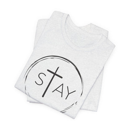 StayAlive™️ with Cross Unisex Jersey Short Sleeve Tee