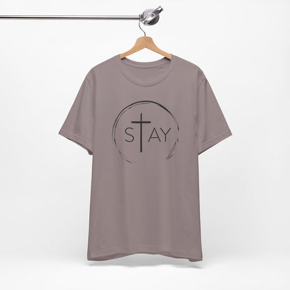 StayAlive™️ with Cross Unisex Jersey Short Sleeve Tee