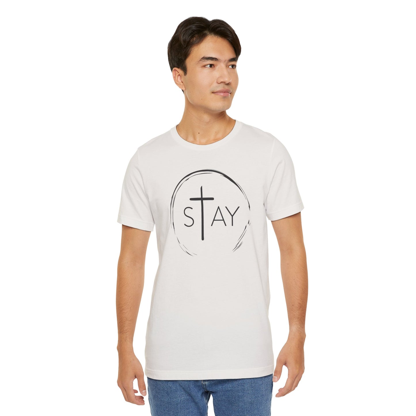 StayAlive™️ with Cross Unisex Jersey Short Sleeve Tee