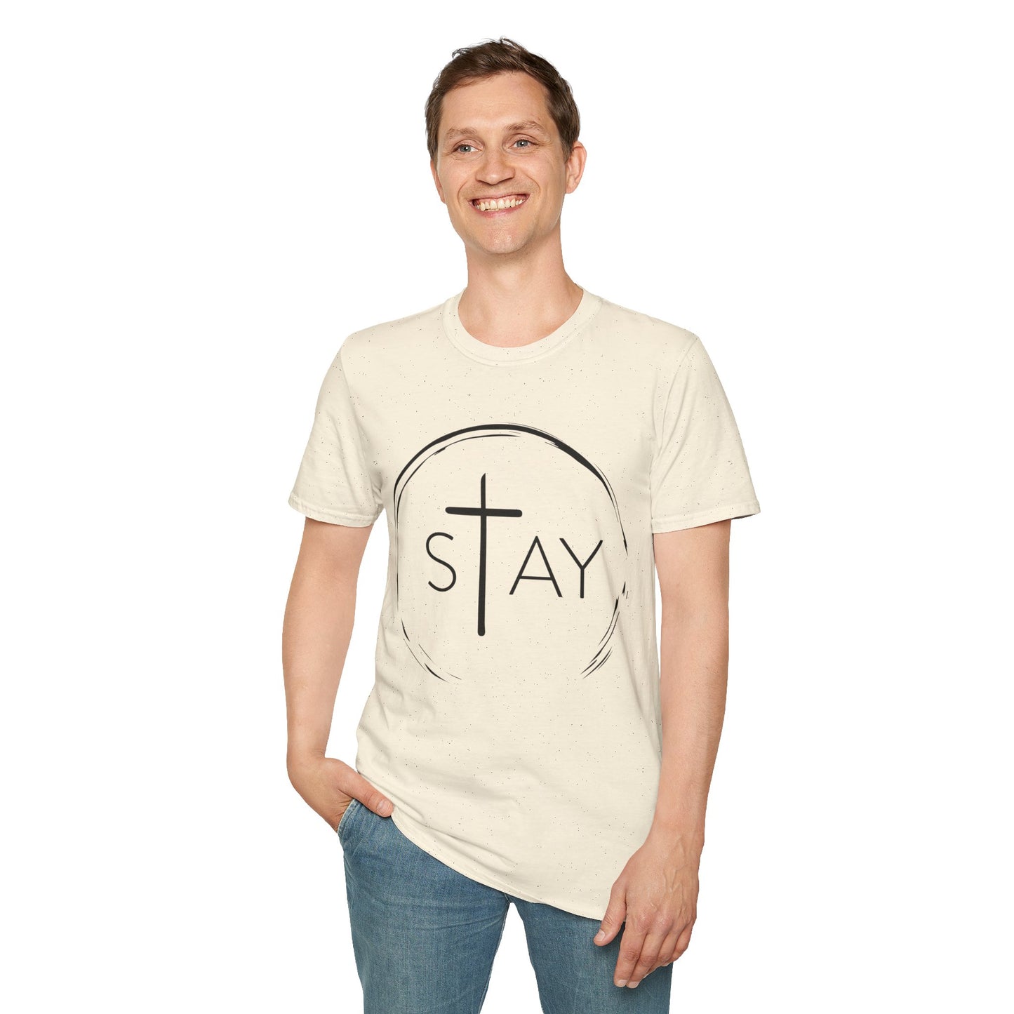 StayAlive™️ with Cross Softstyle T-Shirt Unisex