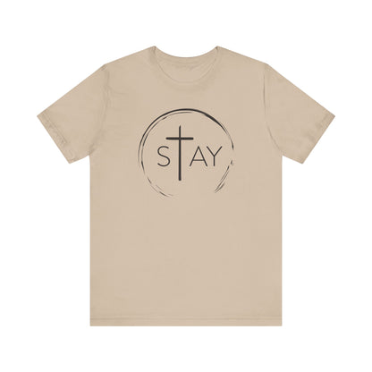 StayAlive™️ with Cross Unisex Jersey Short Sleeve Tee