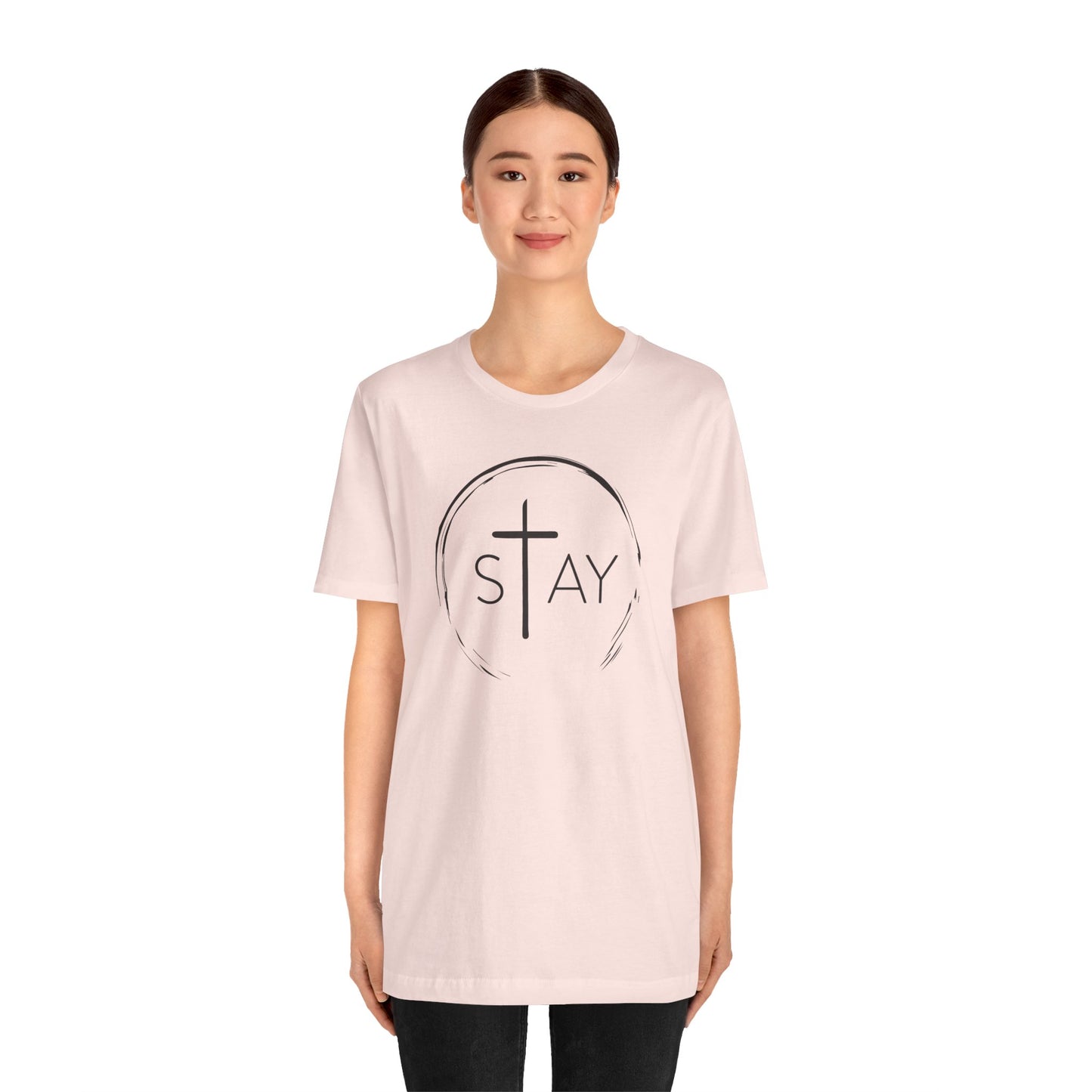 StayAlive™️ with Cross Unisex Jersey Short Sleeve Tee