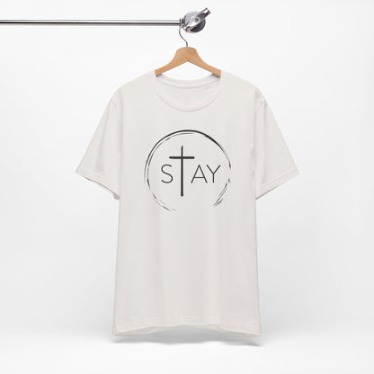 StayAlive™️ with Cross Unisex Jersey Short Sleeve Tee