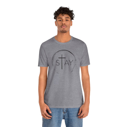 StayAlive™️ with Cross Unisex Jersey Short Sleeve Tee