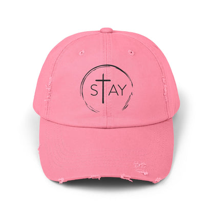 StayAlive™ with Cross Distressed Cap Unisex