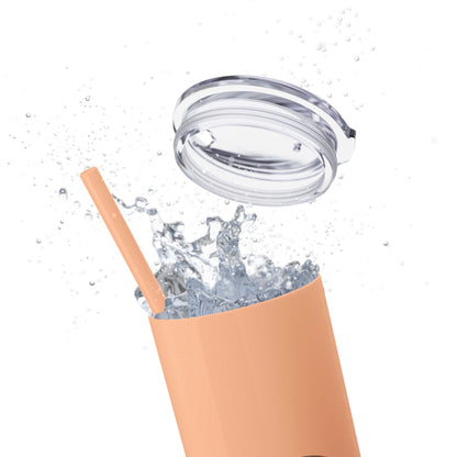 StayAlive™️ with Cross Skinny Tumbler with Straw, 20oz