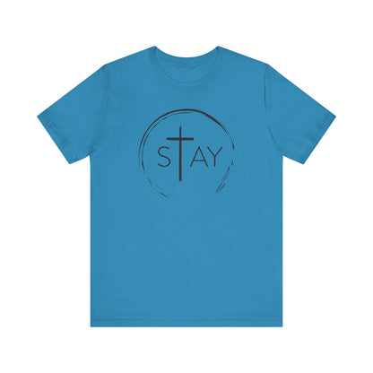 StayAlive™️ with Cross Unisex Jersey Short Sleeve Tee