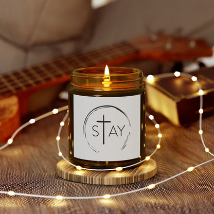 🆕 StayAlive™️ with Cross Scented Candles, Coconut Apricot Wax (4oz, 9oz)