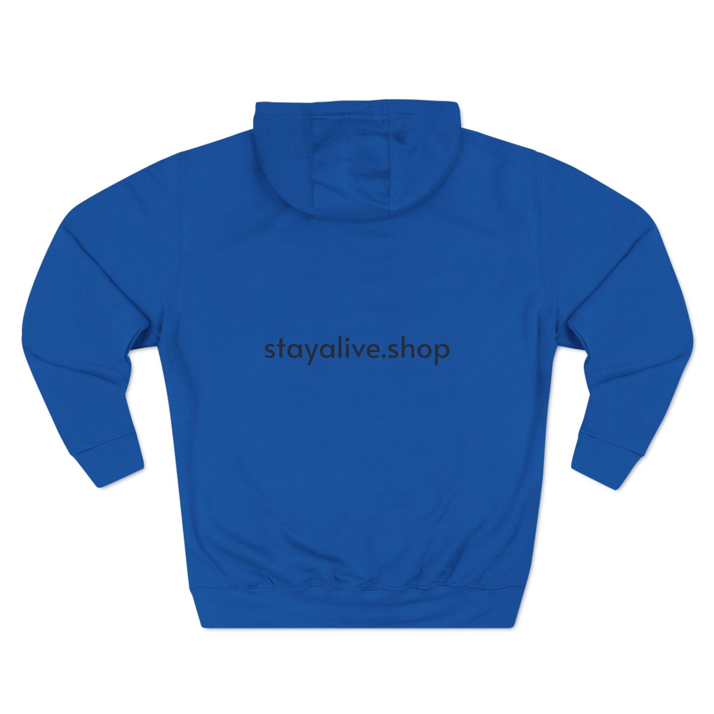 StayAlive™️ with Cross Three-Panel Fleece Hoodie Unisex