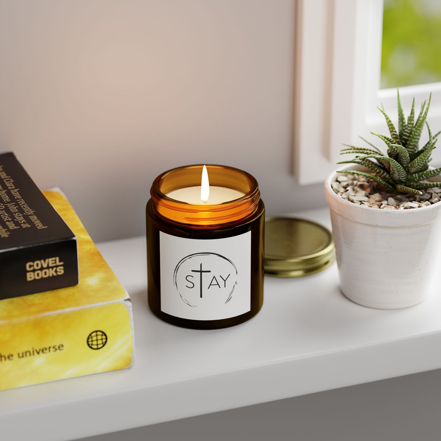 🆕 StayAlive™️ with Cross Scented Candles, Coconut Apricot Wax (4oz, 9oz)