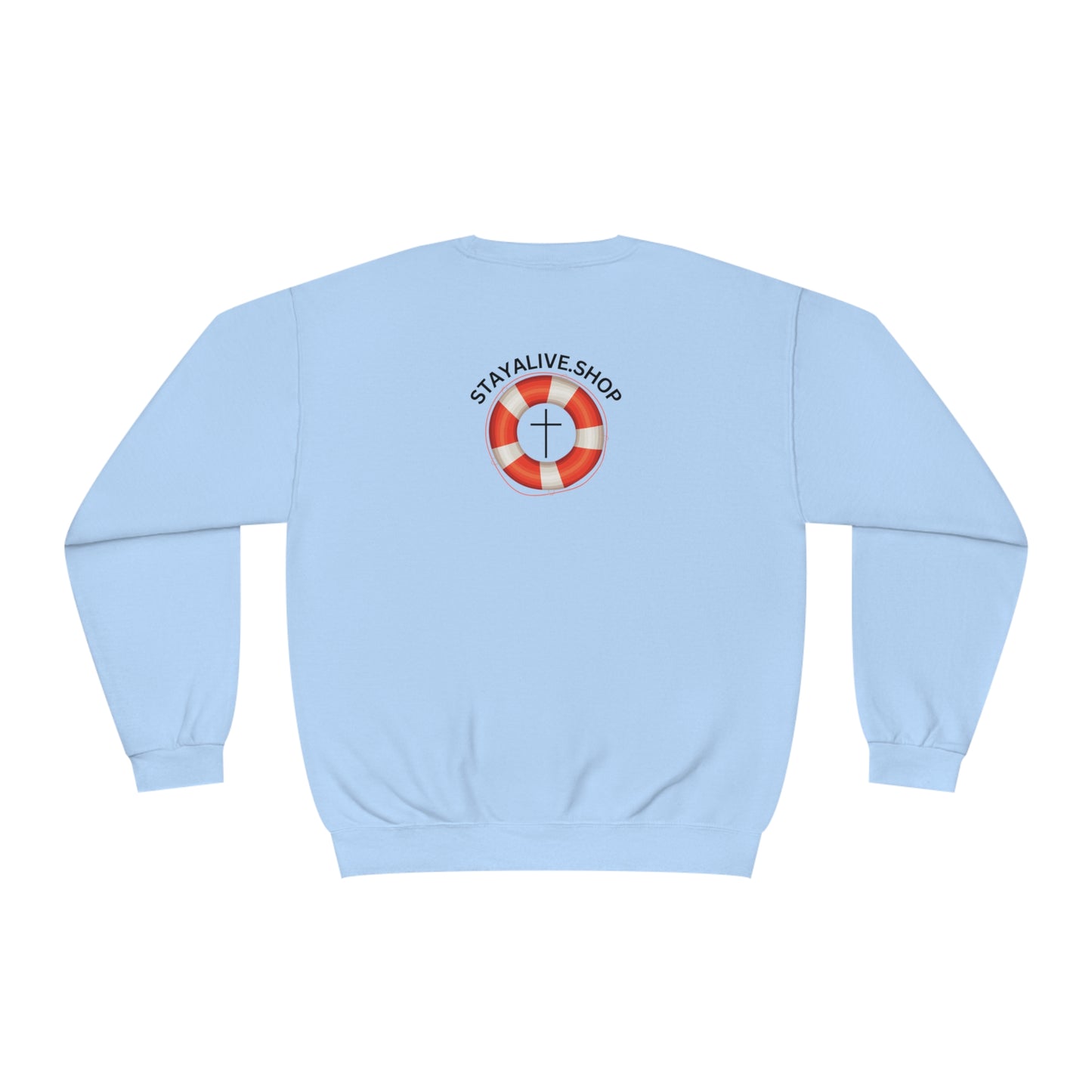 StayAlive™️ God is My Life Preserver NuBlend® Crewneck Sweatshirt Unisex