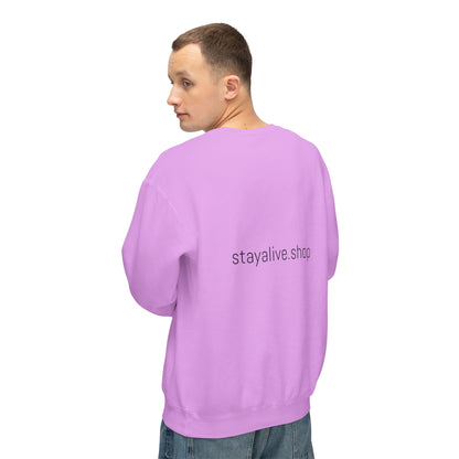 StayAlive™️ with Circle Lightweight Crewneck Sweatshirt Unisex