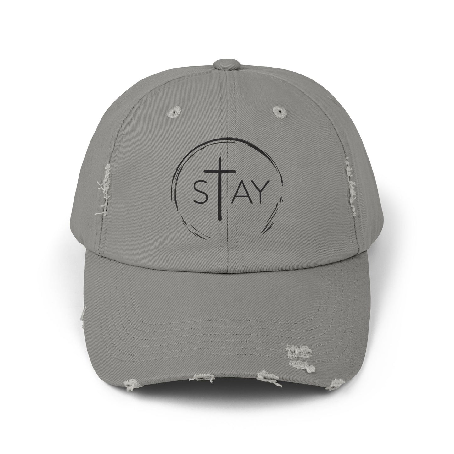 StayAlive™ with Cross Distressed Cap Unisex