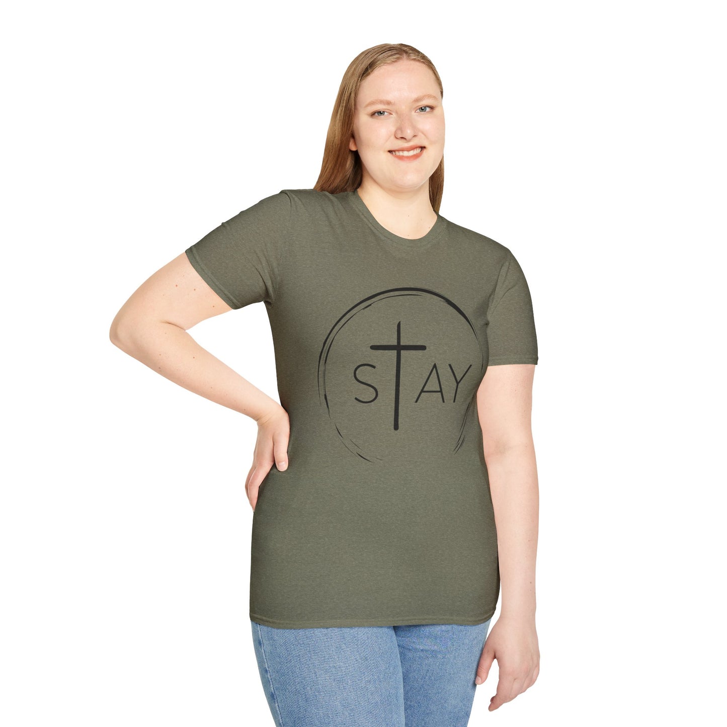 StayAlive™️ with Cross Softstyle T-Shirt Unisex