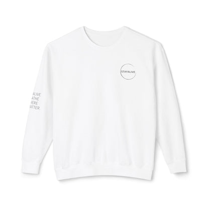 StayAlive™️ with Circle Lightweight Crewneck Sweatshirt Unisex