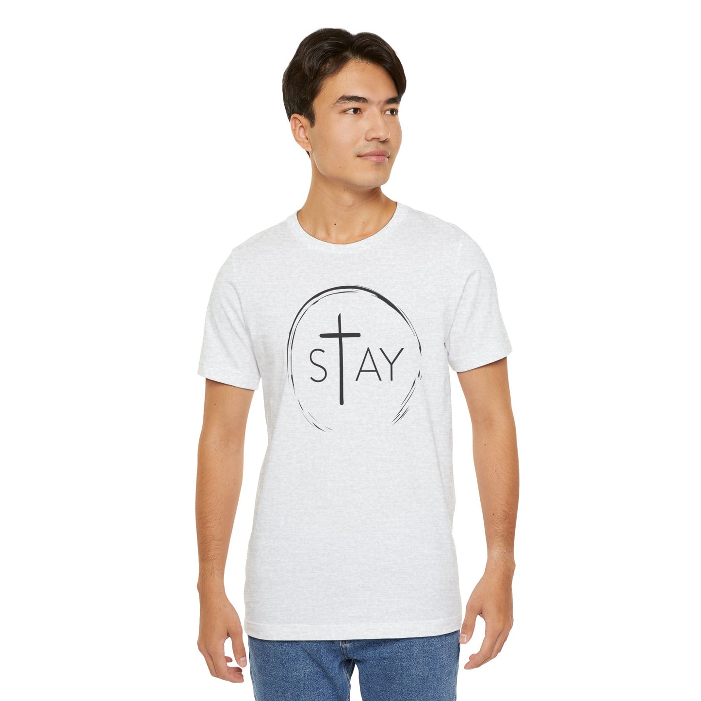 StayAlive™️ with Cross Unisex Jersey Short Sleeve Tee