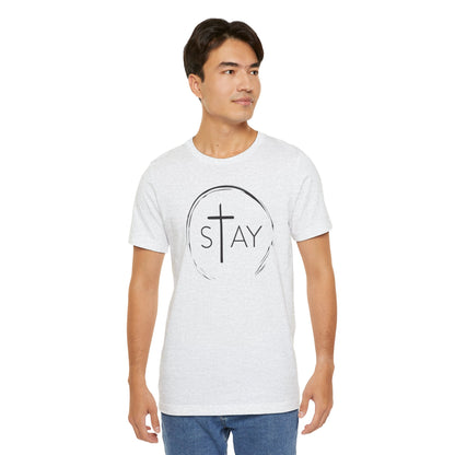 StayAlive™️ with Cross Unisex Jersey Short Sleeve Tee