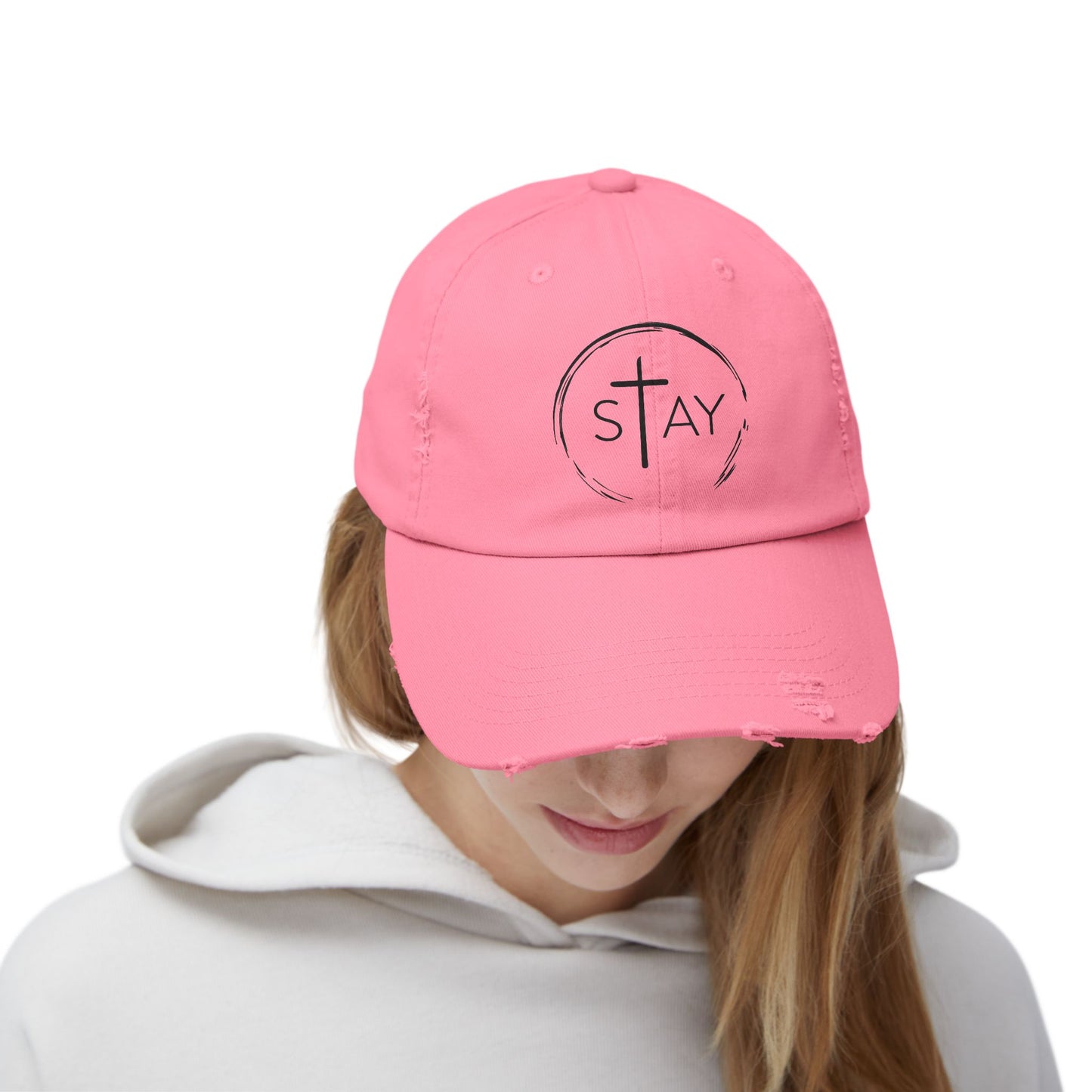 StayAlive™ with Cross Distressed Cap Unisex