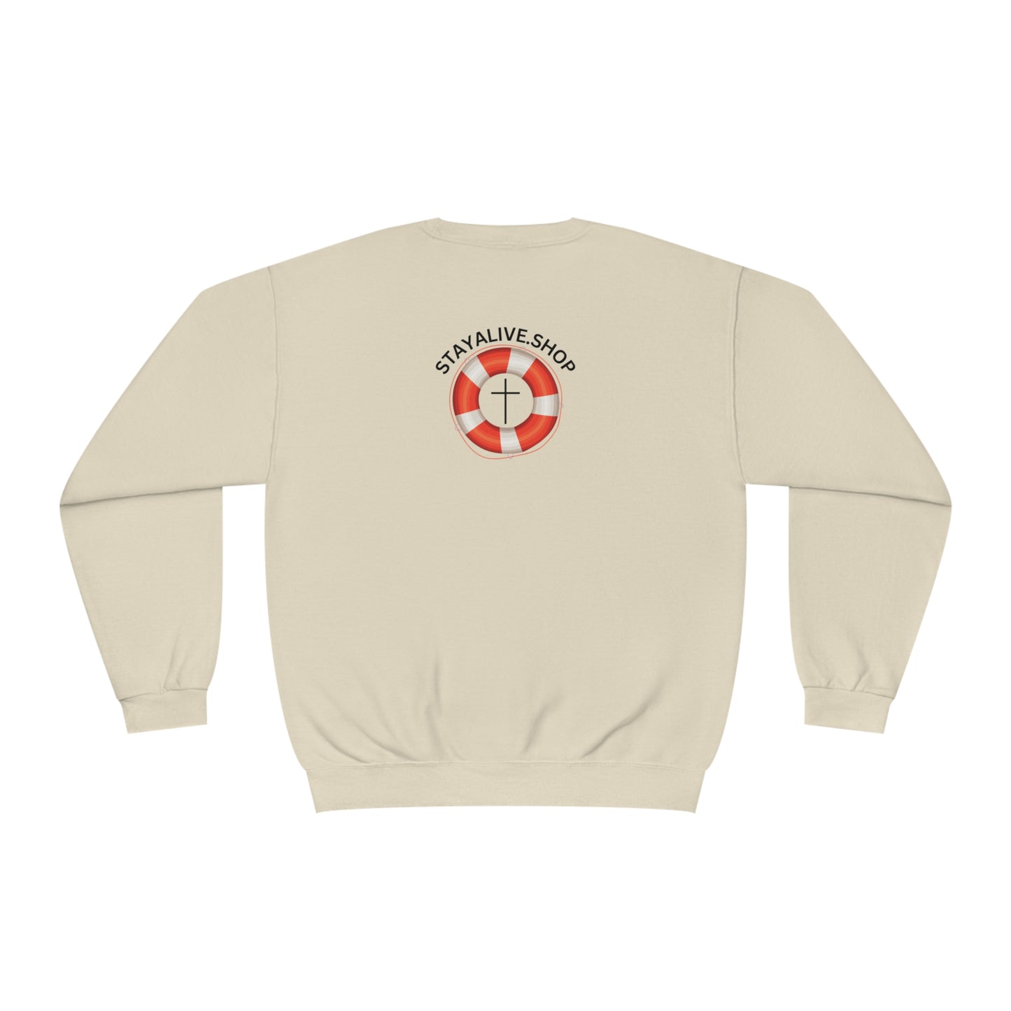 StayAlive™️ God is My Life Preserver NuBlend® Crewneck Sweatshirt Unisex