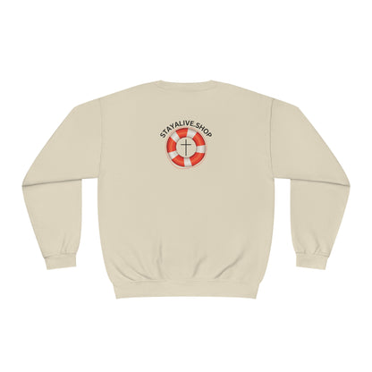 StayAlive™️ God is My Life Preserver NuBlend® Crewneck Sweatshirt Unisex