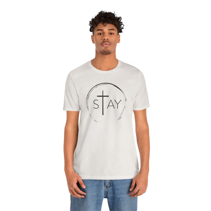 StayAlive™️ with Cross Unisex Jersey Short Sleeve Tee