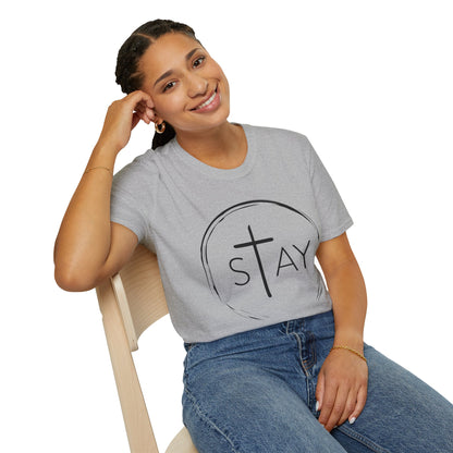 StayAlive™️ with Cross Softstyle T-Shirt Unisex