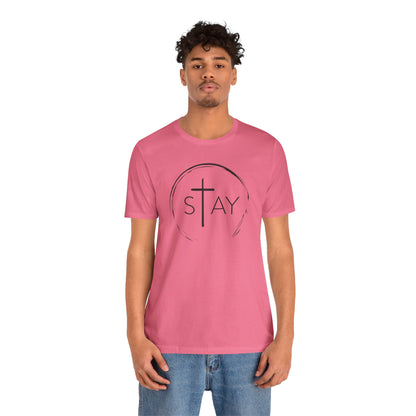 StayAlive™️ with Cross Unisex Jersey Short Sleeve Tee