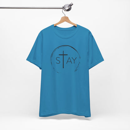 StayAlive™️ with Cross Unisex Jersey Short Sleeve Tee