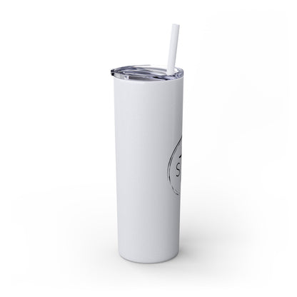 StayAlive™️ with Cross Skinny Tumbler with Straw, 20oz