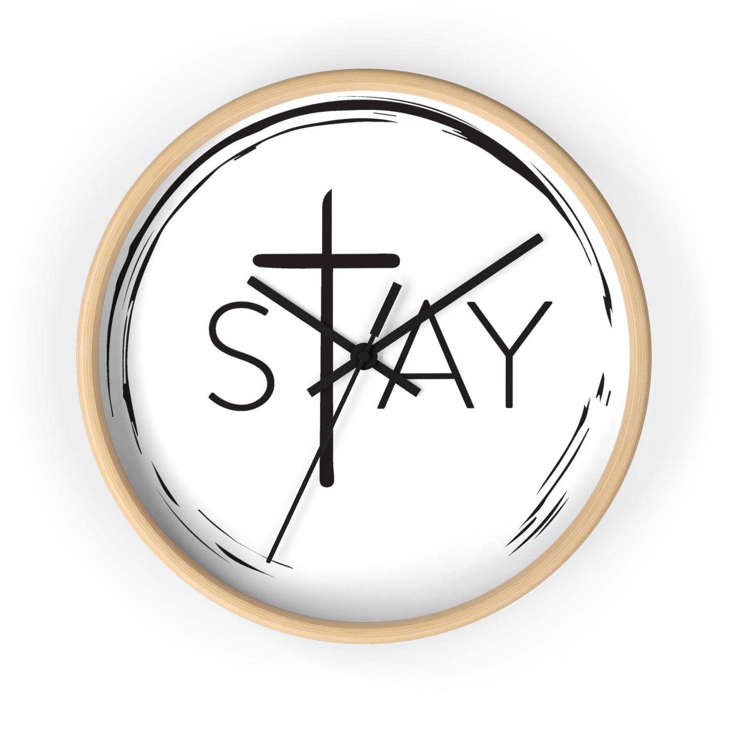 StayAlive™ with Cross | Modern Wall Clock